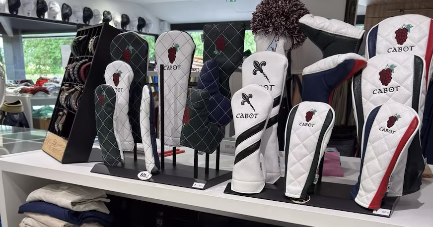 The three Cabot Bordeaux logos — the Grapes, the Hare, and the Corkscrew fleur-de-lis